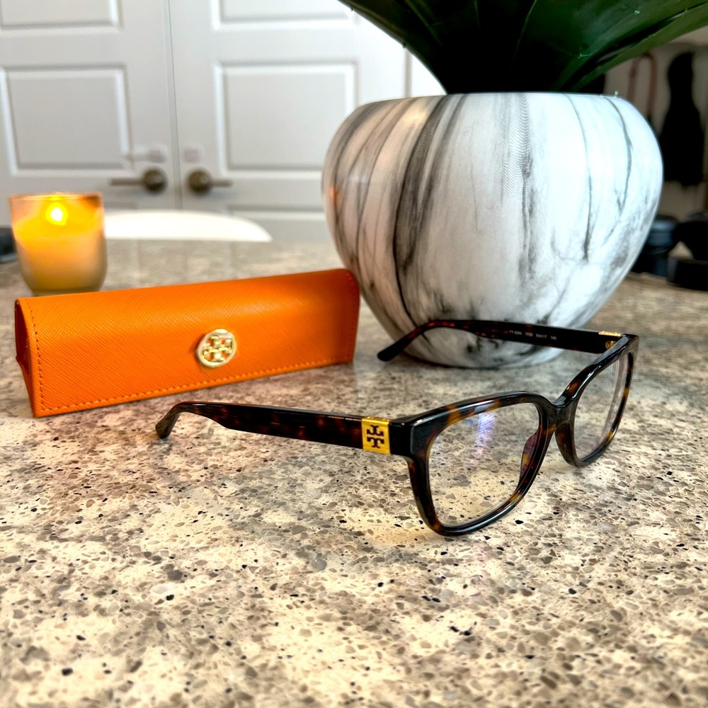TORY BURCH Blue light glasses, No prescription lenses, New condition